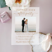 フォトウェディングレセプションパーティー後の幸せな時間 アクリル招待状