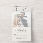 フォトウェディングレセプションパーティー後の幸せな時間 オールインワン招待状 (内側)
