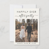 フォトウェディングレセプションパーティー後の幸せな時間 招待状 (正面)