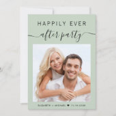 フォトウェディングレセプションパーティー後の幸せな時間 招待状 (正面)