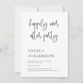 フォトウェディングレセプションパーティー後の幸せな時間 招待状 (正面)