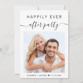フォトウェディングレセプションパーティー後の幸せな時間 招待状 (正面)