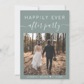 フォトウェディングレセプションパーティー後の幸せな時間 招待状 (正面)