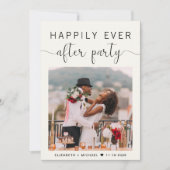 フォトウェディングレセプションパーティー後の幸せな時間 案内状 (正面)