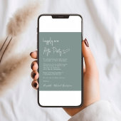 フォトウェディングレセプション後ずっとシックで楽しい 招待状