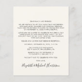 フォトウェディングレセプション招待状 (裏面)