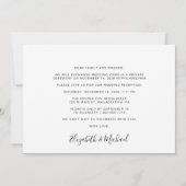 フォトウェディングレセプション3回後の楽しい時間 招待状 (裏面)