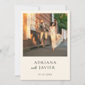 フォトウェディング招待ミニマモダンリスト シーズンカード (正面)