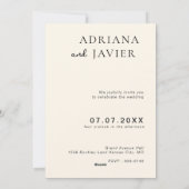 フォトウェディング招待ミニマモダンリスト シーズンカード (裏面)