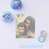 フォトウェディング招待状 グリーンとゴールドの LeahG チラシ (シングル)