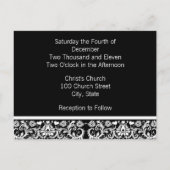 フォトウェディング日付の保存 インビテーションポストカード (裏面)