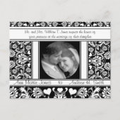 フォトウェディング日付の保存 インビテーションポストカード (正面)