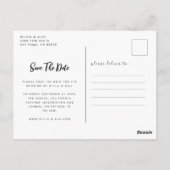 フォトウェディング日付の保存 ポストカード (裏面)