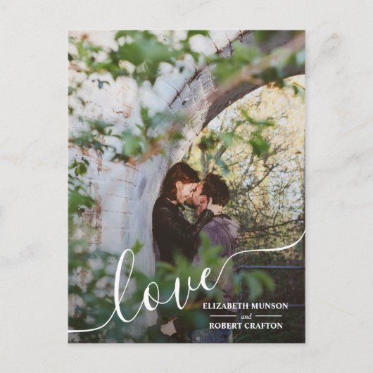 フォトウェディング日付の保存 案内ポストカード (正面)