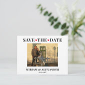 フォトウェディング日付はがきを保存 ポストカード (スタンド正面)