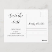 フォトウェディング日付はがきを保存 ポストカード (裏面)