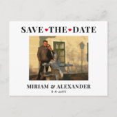 フォトウェディング日付はがきを保存 ポストカード (正面)