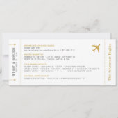 フォトウェディング日付を保存する搭乗券ブラック (裏面)