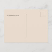 フォトウェディング日付を保存オリーブグリーンフローラ ポストカード (裏面)