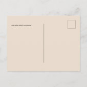 フォトウェディング日付を保存ネイビーピンクフローラ ポストカード (裏面)