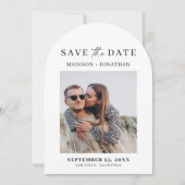 フォトウェディング日付アーチの保存招待状 招待状 (正面)