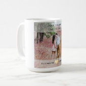 フォトウェディング日付コーヒーマグを保存 コーヒーマグカップ (正面左)