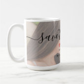 フォトウェディング日付保存招待状 コーヒーマグカップ (左)