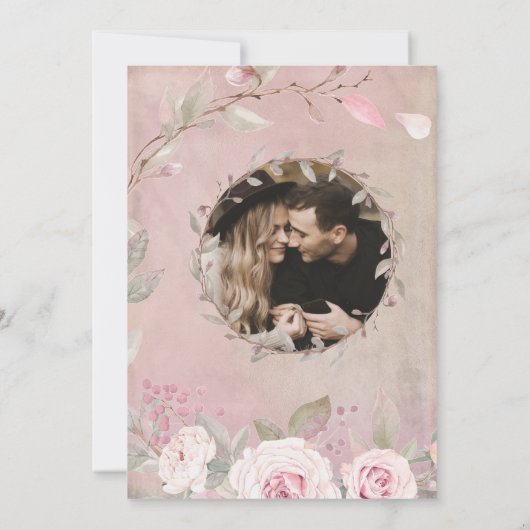 フォトウェディング日付保存招待状 セーブザデート (裏面)