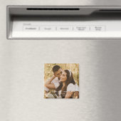 フォトウェディング日付正方形マグネットを保存 マグネット (インサイチュ (食洗機))