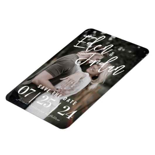 フォトウェディング日付磁石を保存 |ベルフェイクム マグネット (左側)