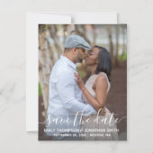 フォトウェディング日付磁石、垂直を保存 マグネット招待状 (正面)