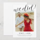 フォトウェディング発表 招待状 (正面/裏面)