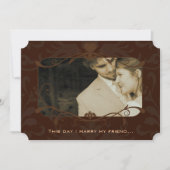 フォトウェディング私は私の友人 – チョコレートと結婚する 招待状 (正面)