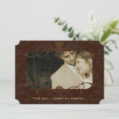 フォトウェディング私は私の友人 – チョコレートと結婚する 招待状 (スタンド正面)