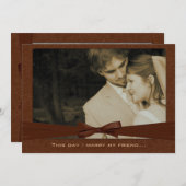 フォトウェディング私は私の友人 – チョコレートと結婚する 招待状 (正面/裏面)