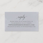 フォトウェディングRSVPオンラインエレガント水彩青 エンクロージャーカード (正面)