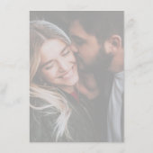 フォトウェディングRSVPカードニュートラルブラウン エンクロージャーカード (裏面)