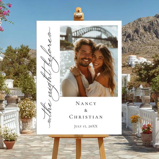 フォトウェルカムサインの前の夜 ポスター