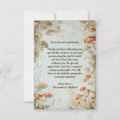 フォトウエレガントッドランドのマッシュルーム結婚シダ サンキューカード (裏面)