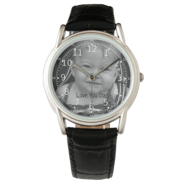 フォトウォッチ、パーソナライズされたギフトパパ 腕時計 (正面)