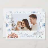 フォトウォーターカラークリスマスウィンターワンダーランド シーズンカード (正面)