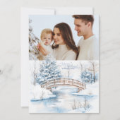 フォトウォーターカラークリスマスウィンターワンダーランド シーズンカード (正面)