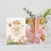 フォトウォーターカラードラゴンベビー1st誕生日 招待状 (スタンド正面)