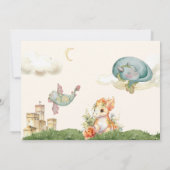 フォトウォーターカラードラゴンベビー1st誕生日 招待状 (裏面)