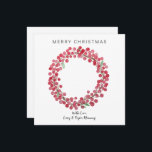 フォトウォーターカラーベリーリースクリスマスカードなし シーズンカード<br><div class="desc">これは手絵を描水色！</div>