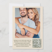 フォトウォーターカラーホワイトリリーアールヌーボー結婚ズ 招待状 (裏面)