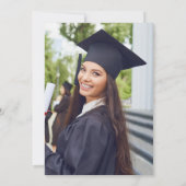 フォトウォーターカラー女性歯科医科卒業 招待状 (裏面)