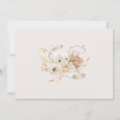 フォトウォーターカラー素朴フローラ洗礼 招待状 (裏面)