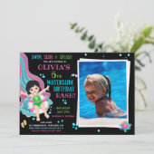 フォトウォータースライド誕生日の招待ウォーターパークおもしろい 招待状 (スタンド正面)