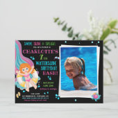 フォトウォータースライド誕生日の招待Splishスプラッシュ 招待状 (スタンド正面)